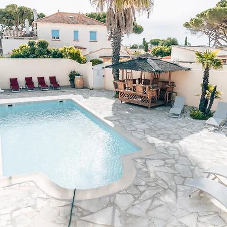 Reve D'azur En Bord De A La Nartelle Avec Piscine Dans La Residence, Terrasse, Bbq, 2 2 Sdb De 35m2 Draps Inclus * Sainte-Maxime