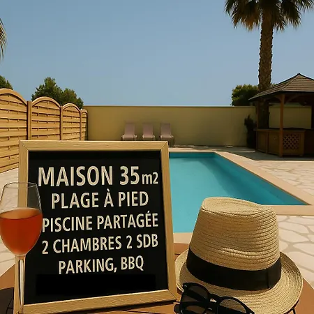 Reve D'azur En Bord De A La Nartelle Avec Piscine Dans La Residence, Terrasse, Bbq, 2 2 Sdb De 35m2 Draps Inclus Holiday home Sainte-Maxime