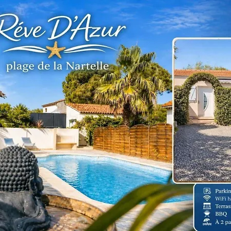 Holiday home T3 De 35m2 - De La Nartelle A 200m- Piscine Partagee -parking - Bbq - 2 2 Salle De Bains Pour Un Sejour Calme & Detente A Quelques Pas De La Plage- Check-in 15h A 20h Maximum- Propriete Le Reve D'azur Maxime